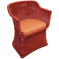Billy Haines Style Classic Vintage Wicker Chair