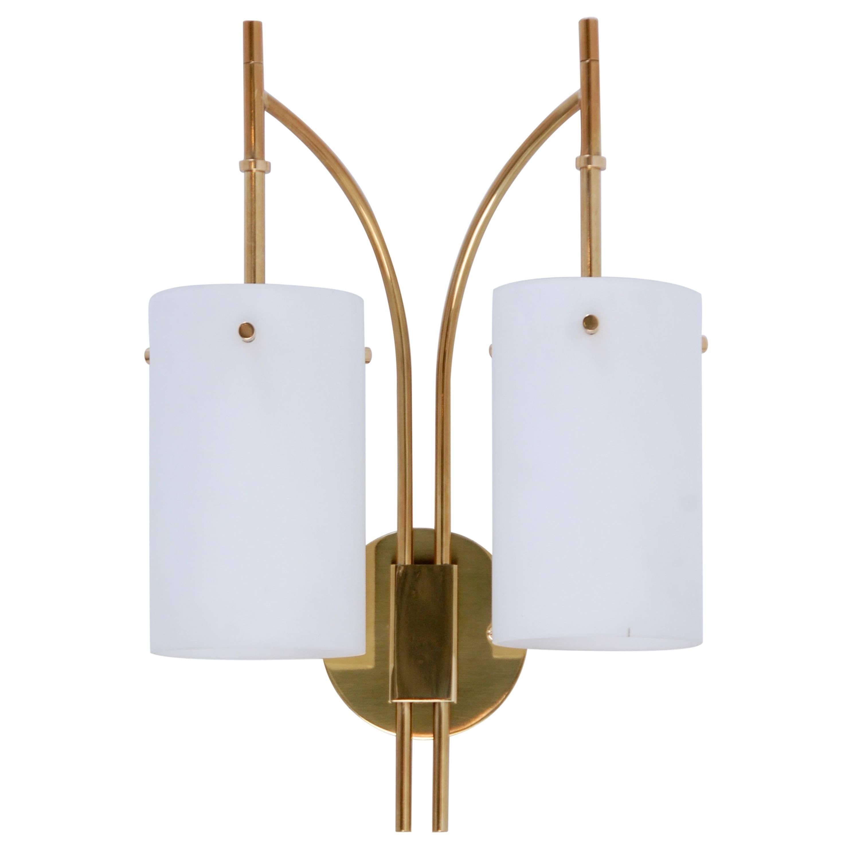 1950s Italian Double Shade Cylinder Sconce