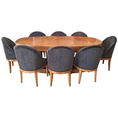 Vintage Art Deco Maple Dining Suite