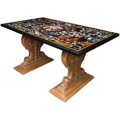 Superb Table Made in Single Copy Original Marble Mosaic Tray, 20th Century