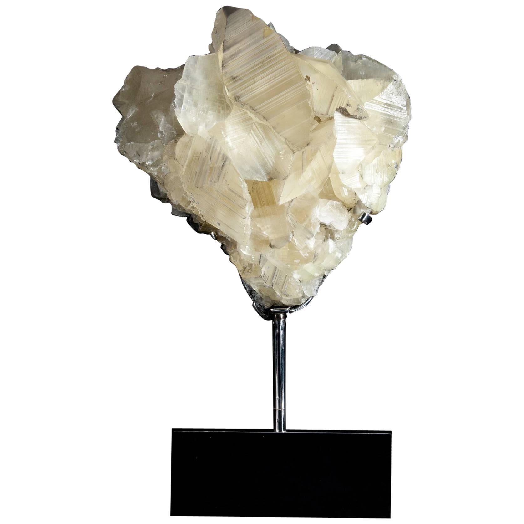 Mounted Large Yellow Calcite