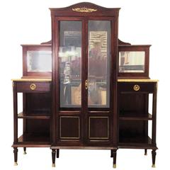 Modernist Vitrine with Two Shelves on the Sides 5
