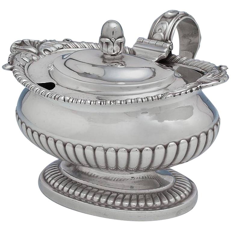 III Antique English Silver Mustard Pot at 1stDibs