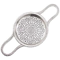 George III Antique English Silver Strainer