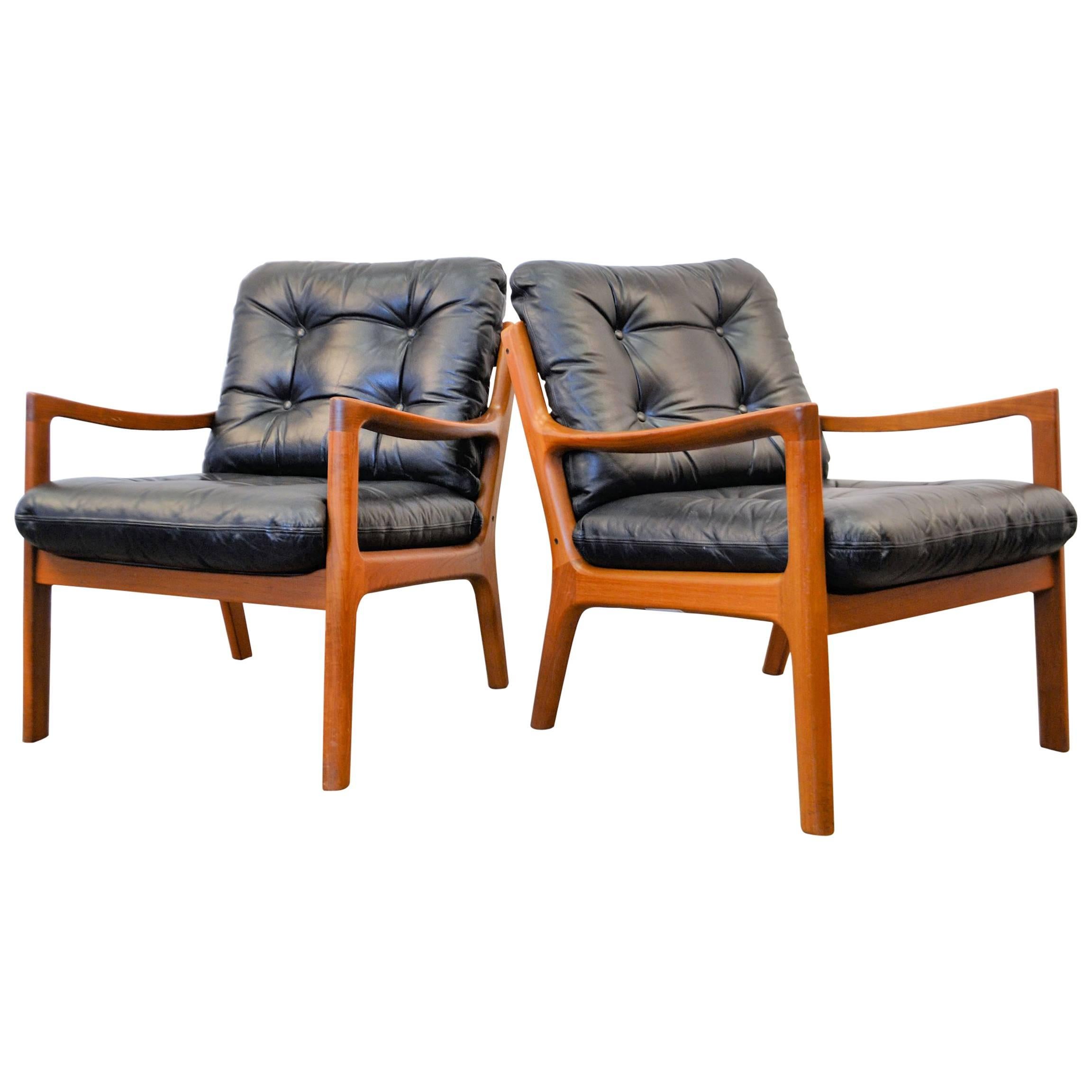 Ole Wanscher Senator Teak Chairs, Set of Two For Sale