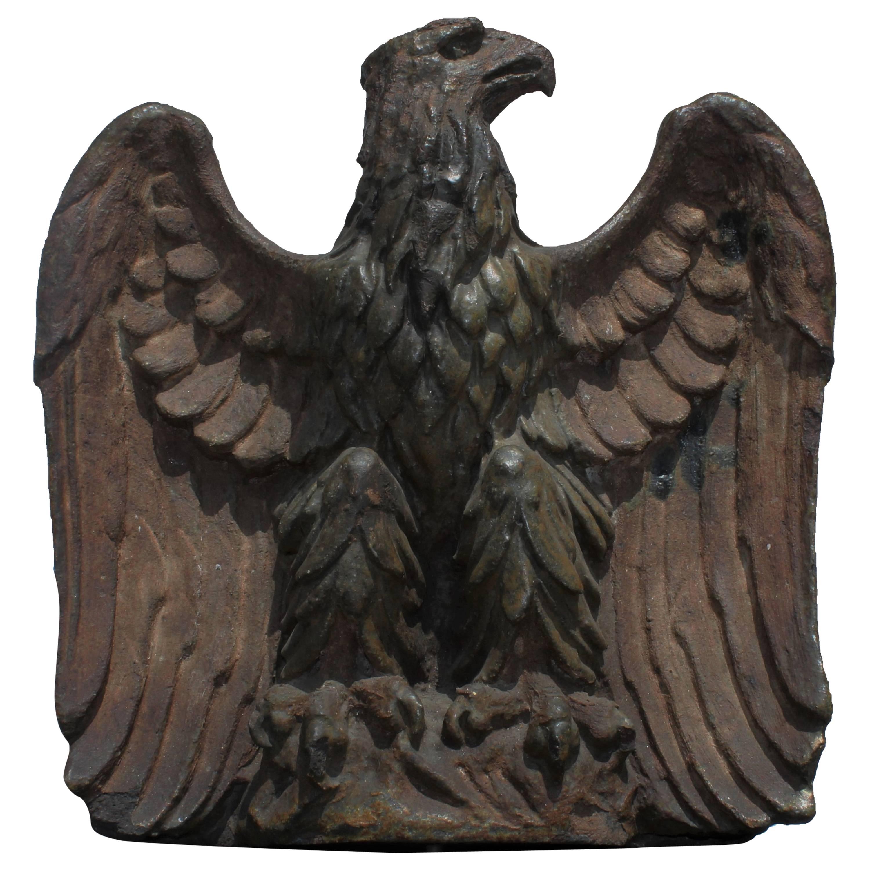Early 19th Century Monumental Pottery Eagle Sculpture