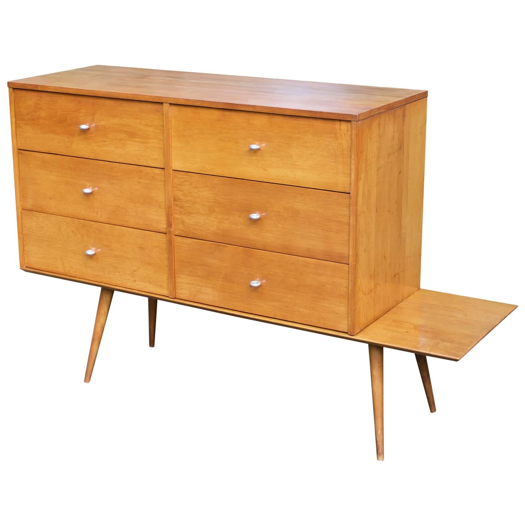 Paul McCobb Planner Group Double Dresser Bureau on Low Table Bench