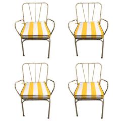 Set of Four French Bistro Garden Chairs