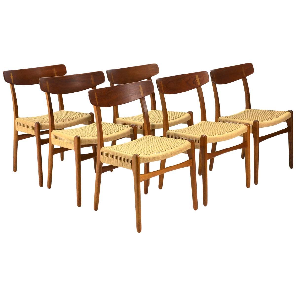Set of Six Hans Wegner CH-23 Dining Chairs