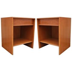 Pair of Robsjohn-Gibbings Modern Walunt Nightstands for Widdicomb 3