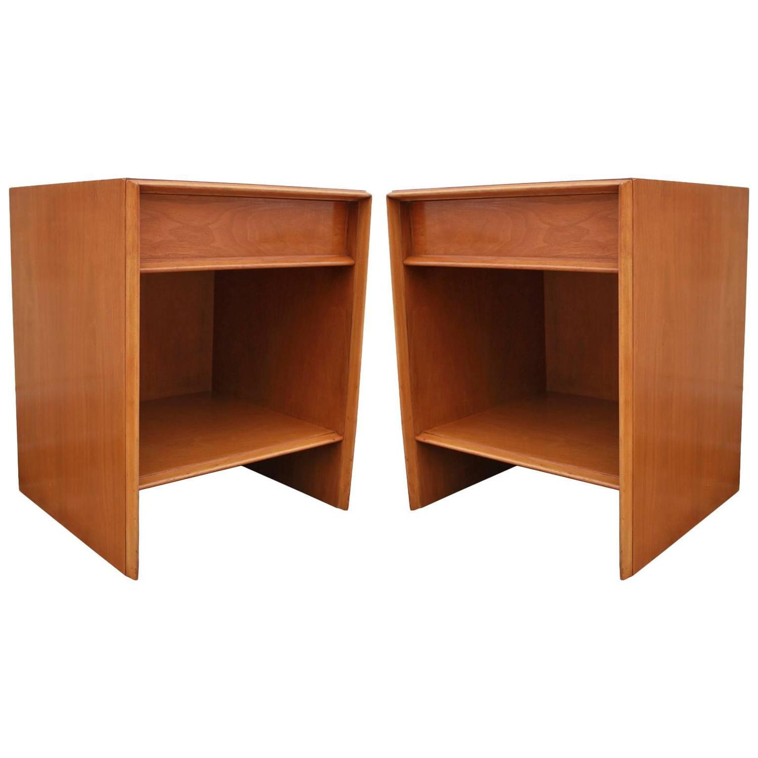 Pair of RobsjohnGibbings Nightstands for Widdicomb For Sale at Pair of RobsjohnGibbings Nightstands for Widdicomb For Sale at