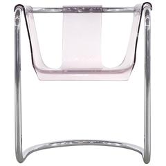 Fabio Lenci Lucite Desk Chair by Formes Nouvelles, Paris 1
