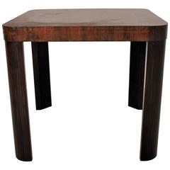 Classic Art Deco Macassar Table with a Triangle Pattern