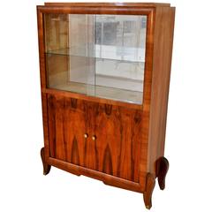 Art Deco Palisander Vitrine with Sliding Glass Doors 4
