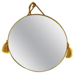 French Gilt Metal Mirror in the Art Deco Style