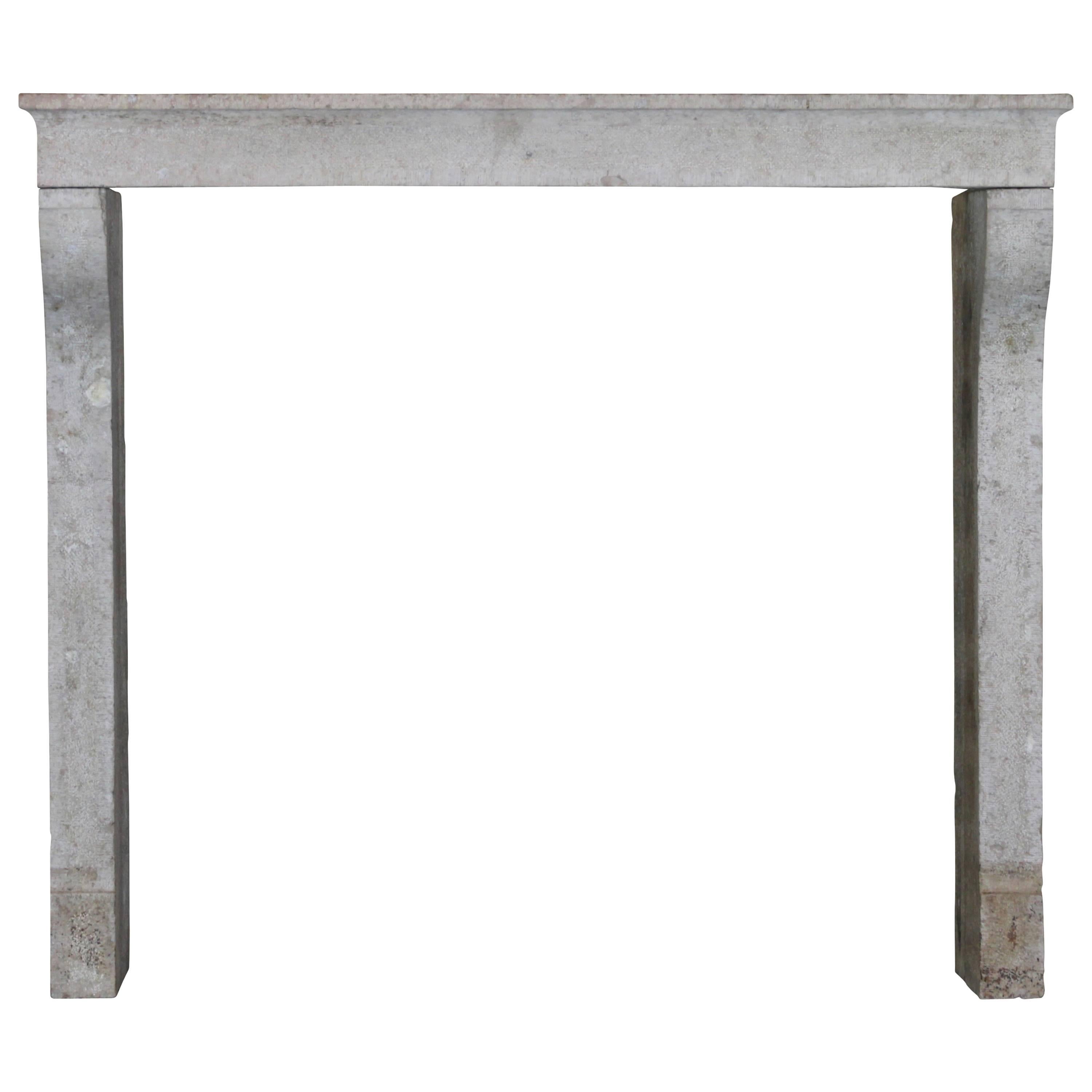 17th Century Rustic Antique Fireplace Mantel in Stone