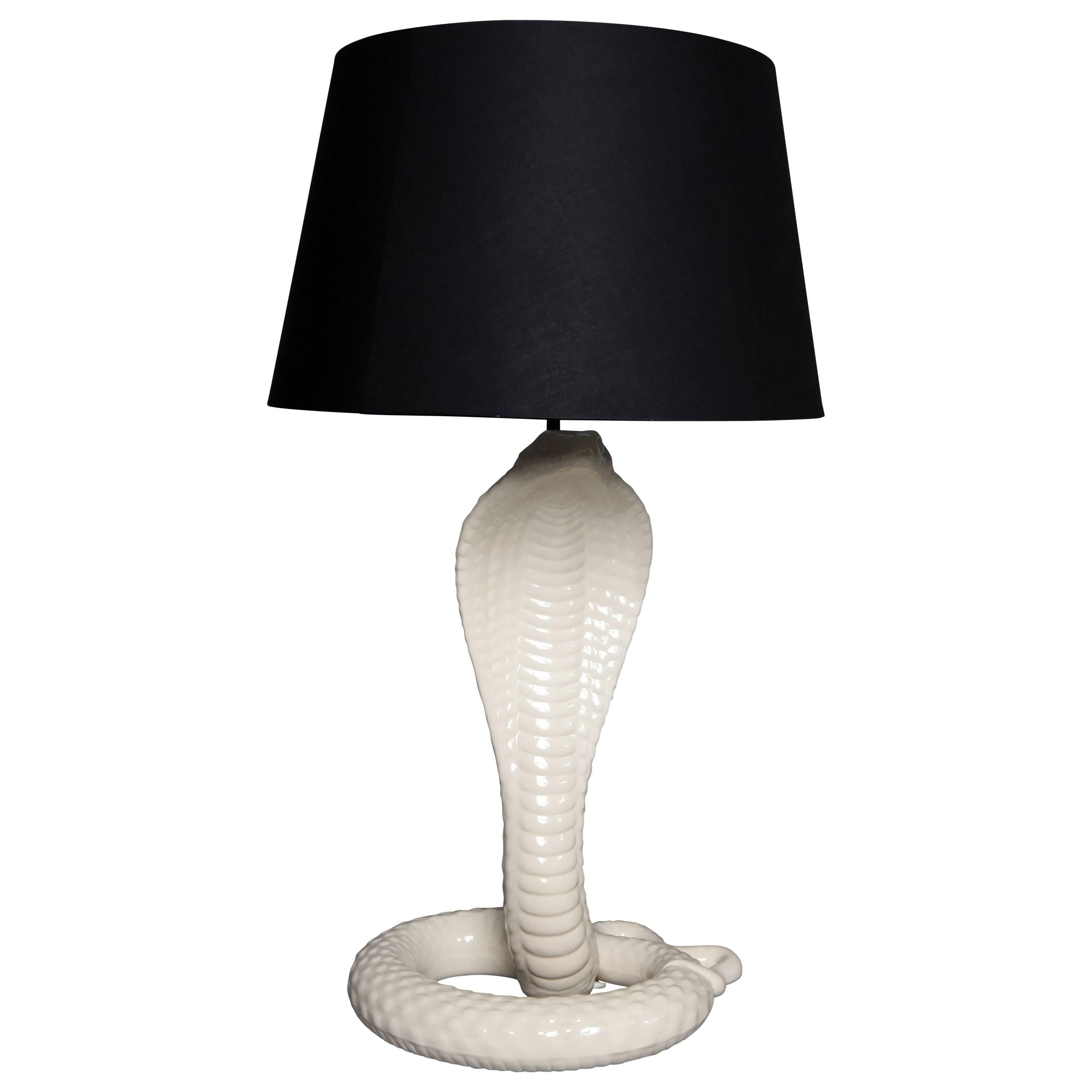 Italian "Cobra" Table Lamp Designed by Tommaso Barbi, circa 1970