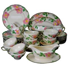 Franciscan China Desert Rose USA Pattern 65-Piece Luncheon Set Service for 12
