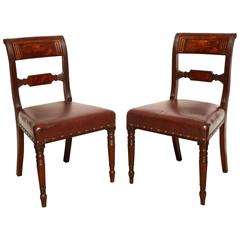 Pair of Early 19th Century English Regency Side Chairs