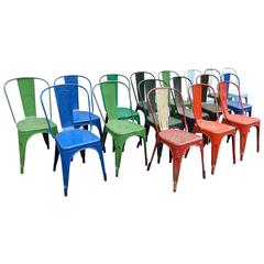 Set of 17 Vintage Tolix "A" Chairs, circa 1940