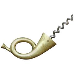 Vintage Carl Auböck Brass Austrian Post Horn Shaped Corkscrew