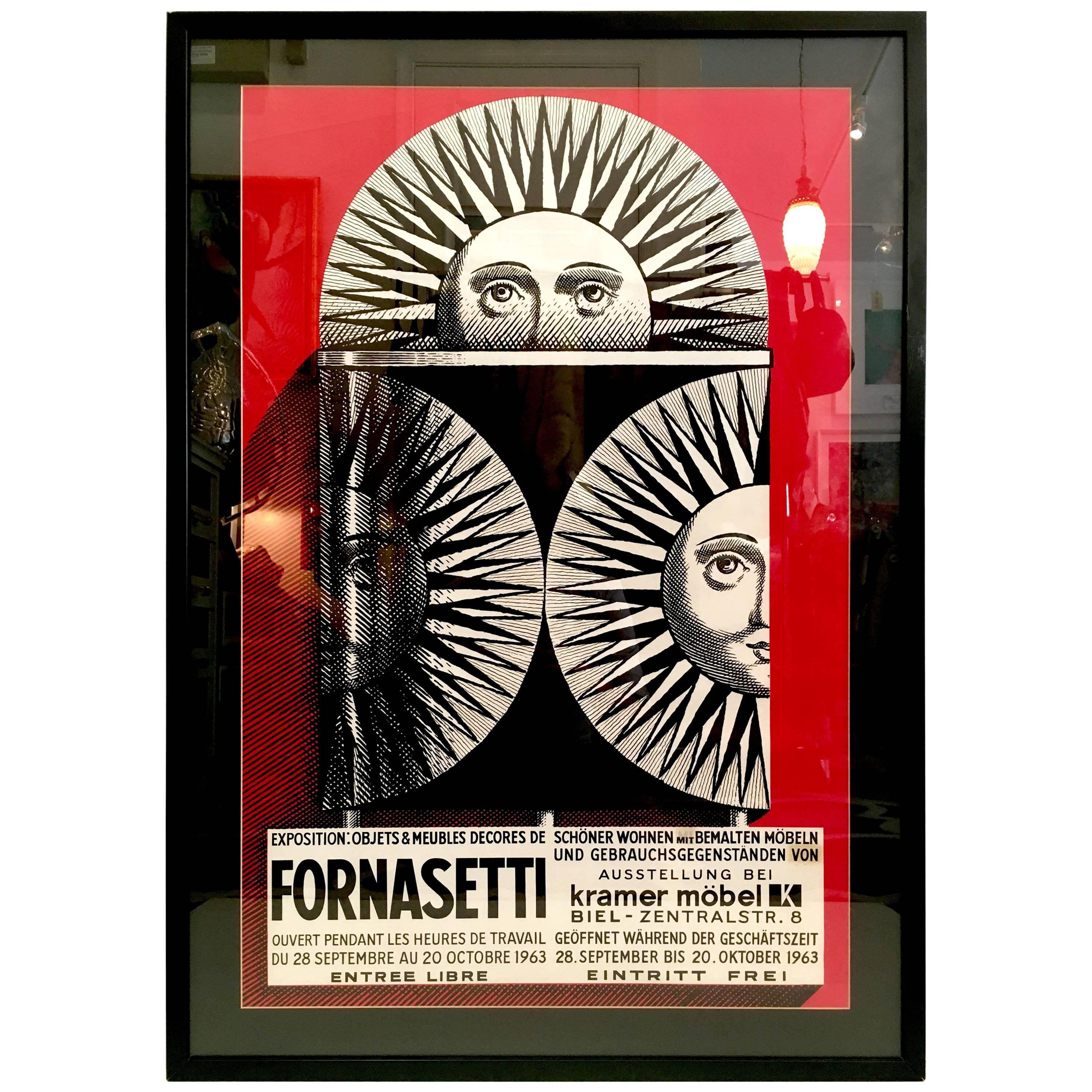 1963 Fornasetti Exhibition Poster
