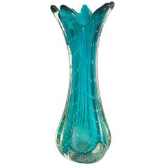 Mid-Century Modern Murano Glass Bubbles 14" Vase