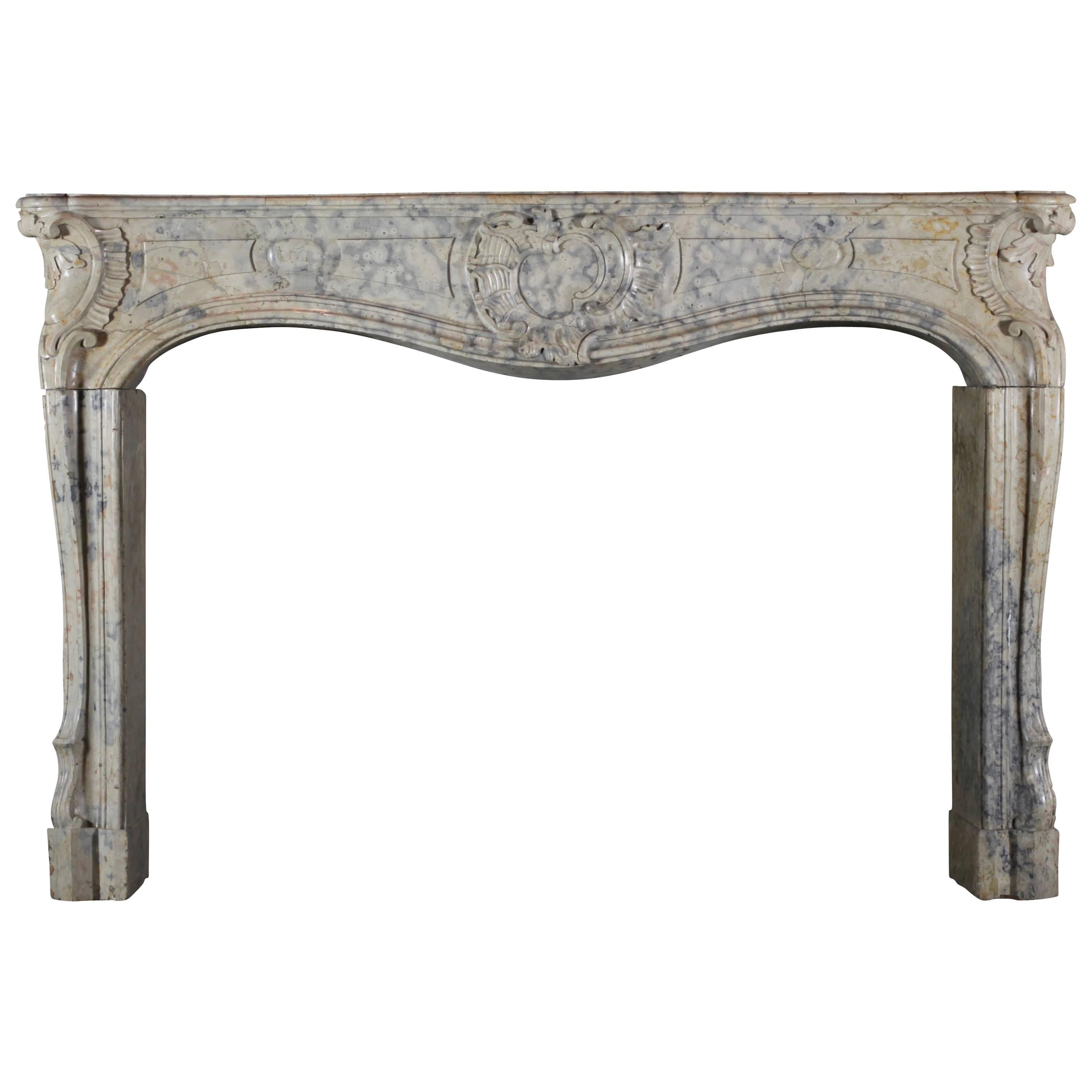 Timeless Cosmopolitan Classic French Antique Fireplace Mantle For Sale