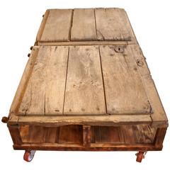 Antique French Oak Coffee Table, Early 20th Century