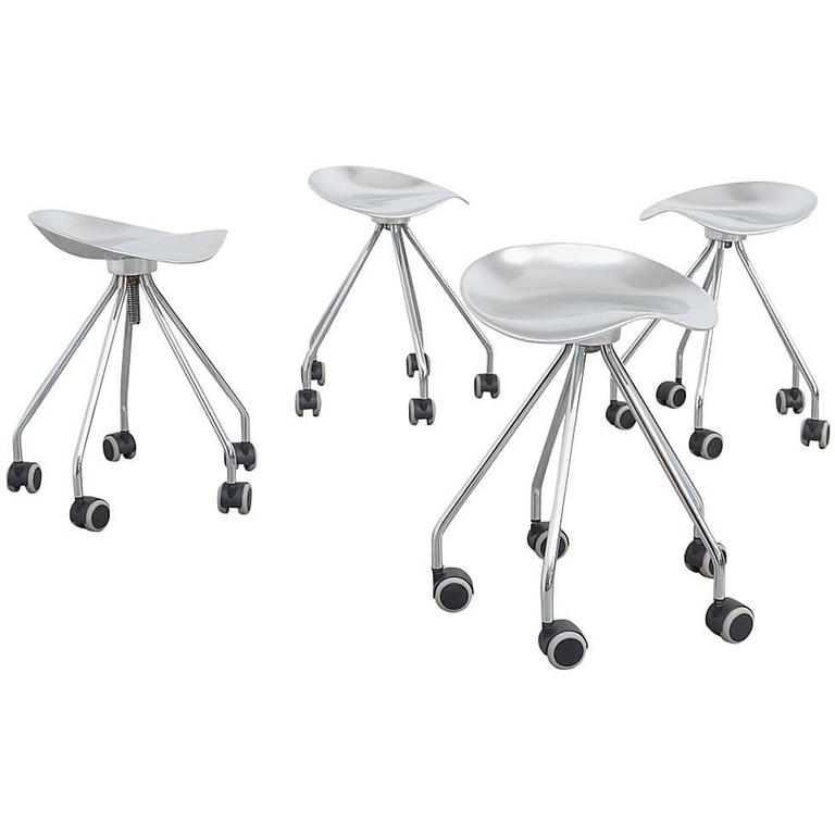 Aluminum Low Stool Jamaica by Pepe Cortes, 1993 at 1stDibs