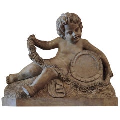 Skulpturaler Verona-Marmor-Puto aus dem 18. Jahrhundert