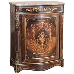 19th Century French Napoleon III Inlaid Cabinet