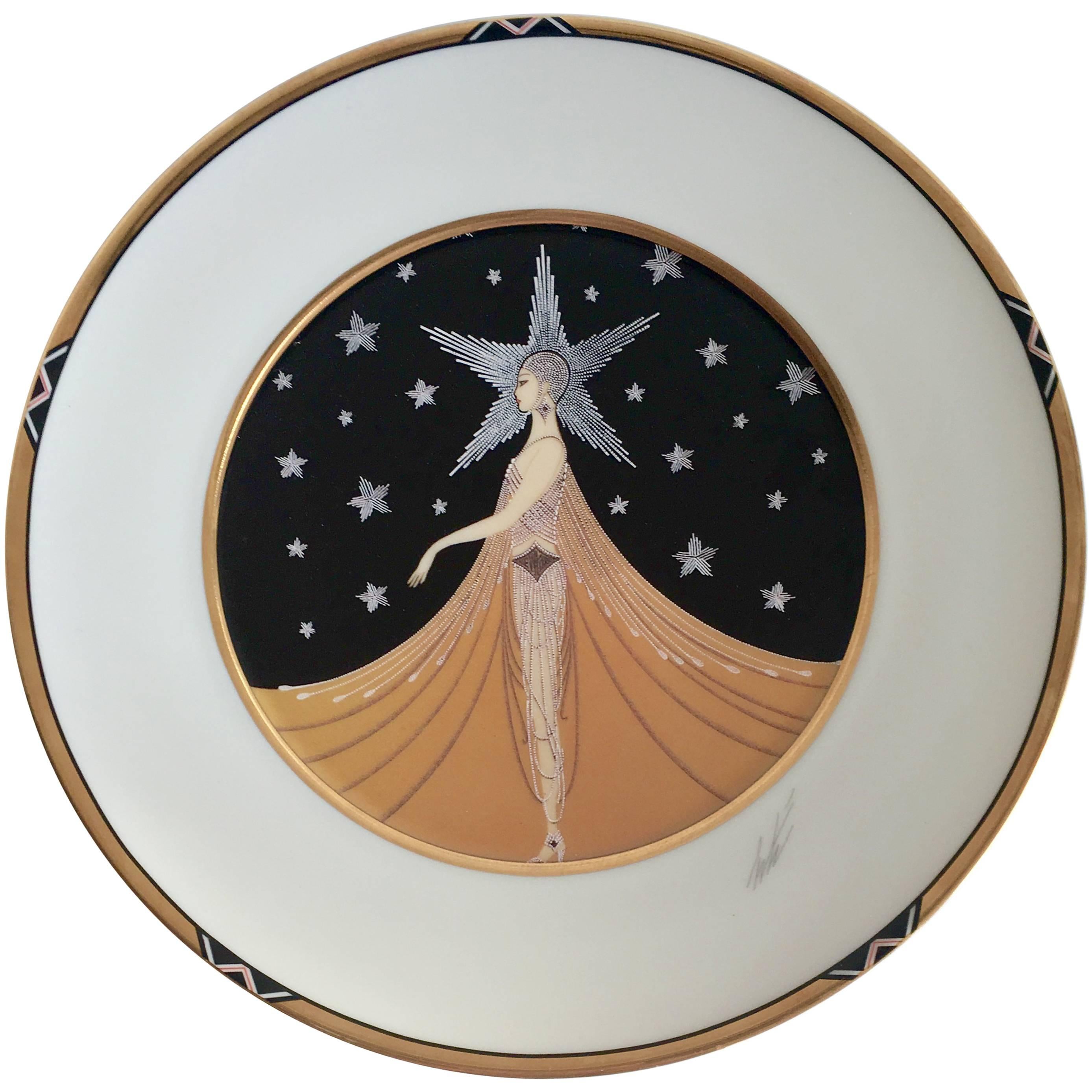1990 "New York, New York" Art Deco Plate by Erté