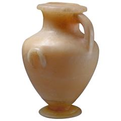 Elegant Ancient Egyptian Alabaster Vase - 250 BC