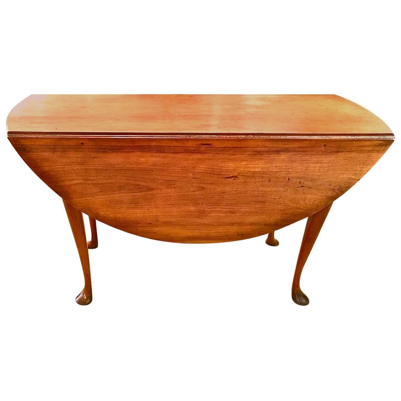 Queen Anne Drop-Leaf Cherry Table, circa 1770