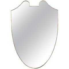 Large Mid-Century Modern Italian Brass Mirror 7