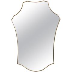 Mid-Century Modern Italian Brass Mirror 8