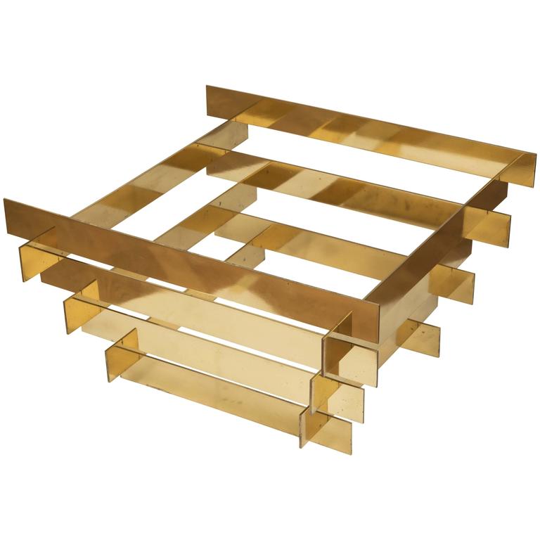 Solid Brass Stacked Coffee Table Base at 1stDibs