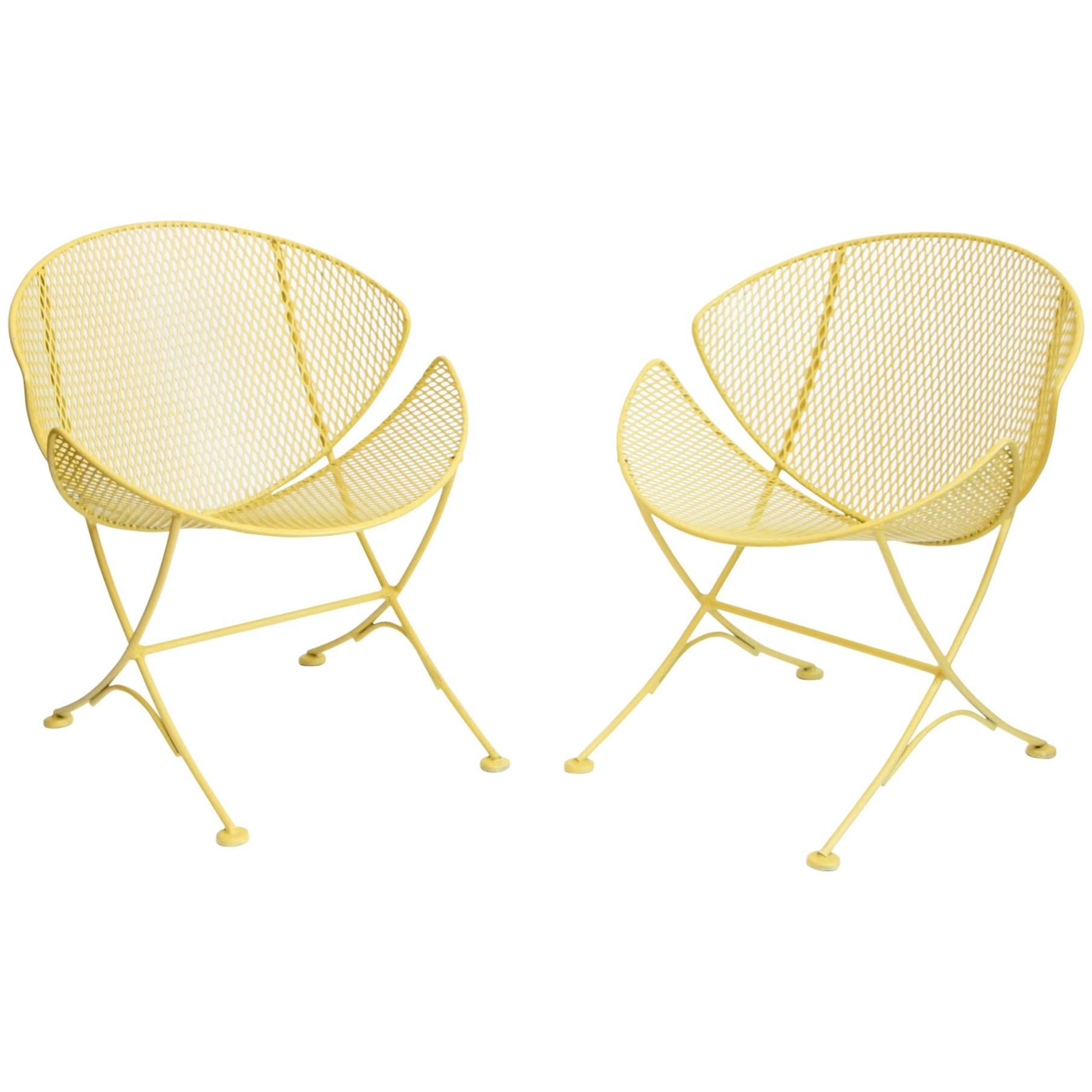 Pair of Maurizio Tempestini Orange Slice Patio Chairs