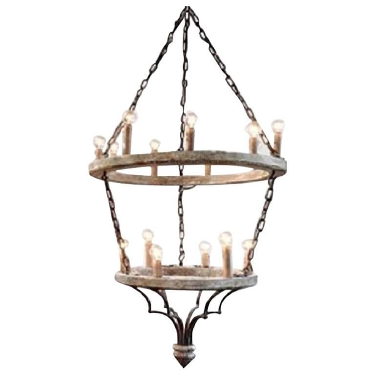 Two-Tier Chandelier For Sale