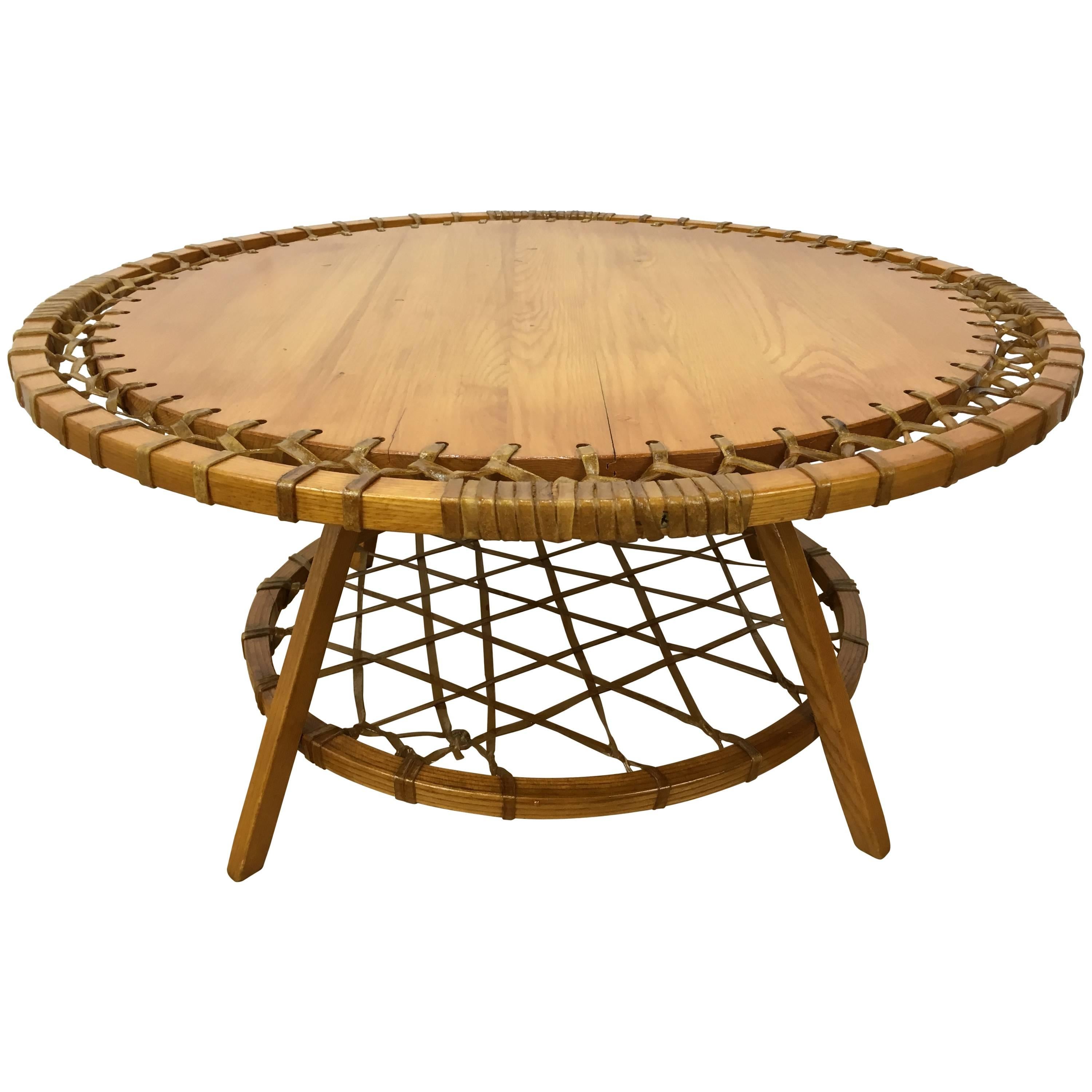 Circular Adirondack Style Coffee Table For Sale