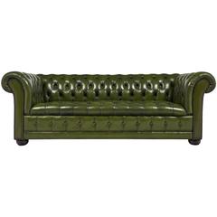 Retro Leather Chesterfield Sofa