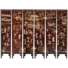 Six-Panel Inlaid Screen