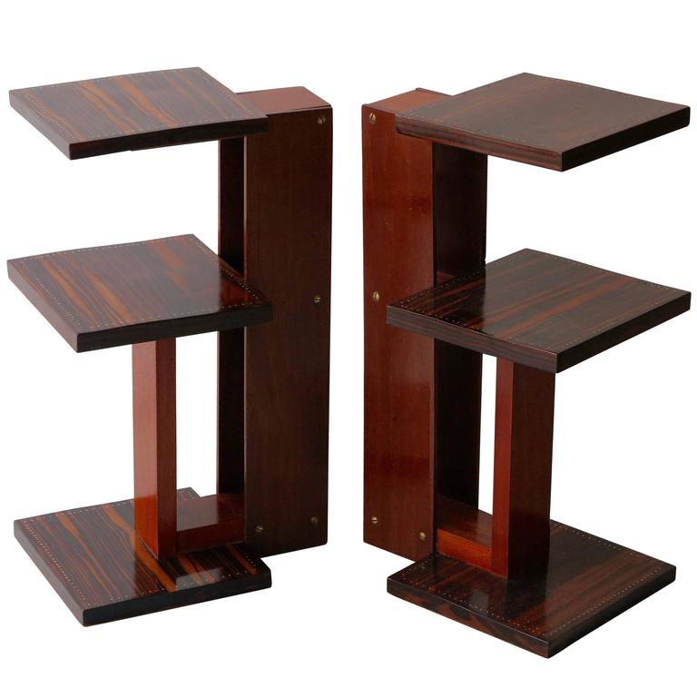 Pair of Small End Tables Attributed to Andre Sornay at 1stDibs