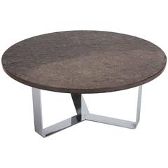Slate Coffee Table Set on Chrome Base 2