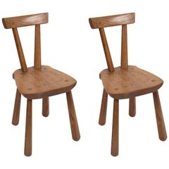 Rustic Wooden Side Chairs 8