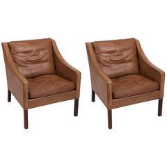 Pair of Børge Mogensen Leather Chairs