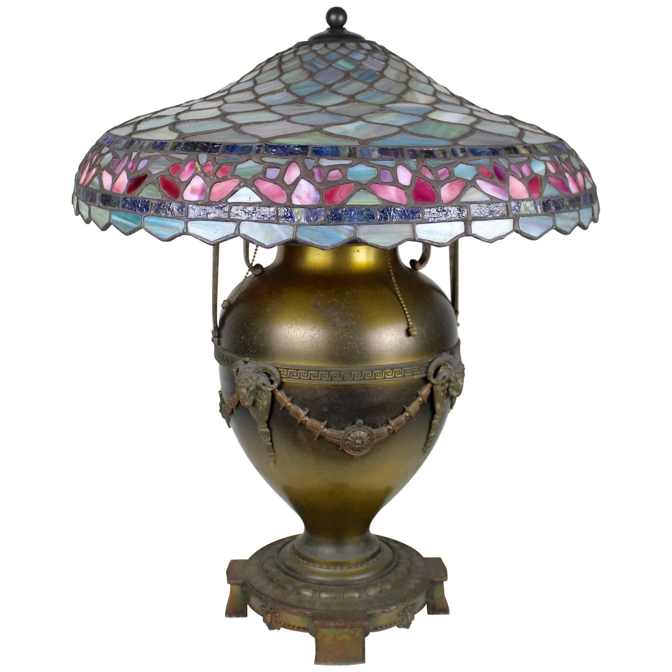 Tiffany Style Table Lamp by Edward Miller & Co.