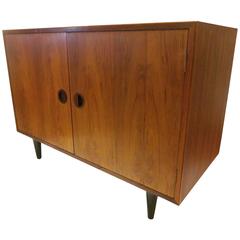 1950s Rosewood Small Double-Door Cabinet by Poul Hundevad