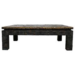 Brutalist Brass-Clad Coffee Table 5